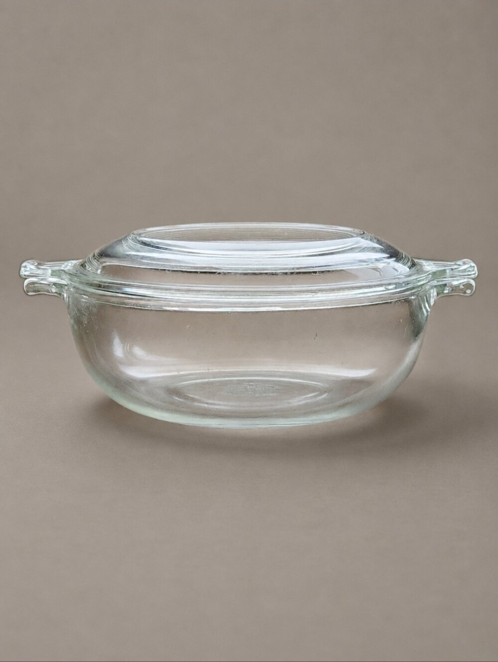 Vintage Pyrex 019 20 Oz Utility Casserole 681-C Lid MCM Clear Glass USA